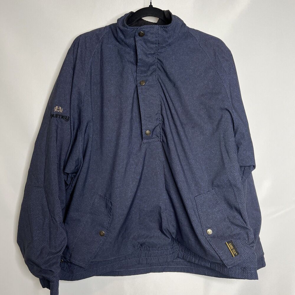 TOURNEY Gore-Tex 1/2 Zip Golf Pullover Windbreaker Mens L Herringbone Sweatshirt